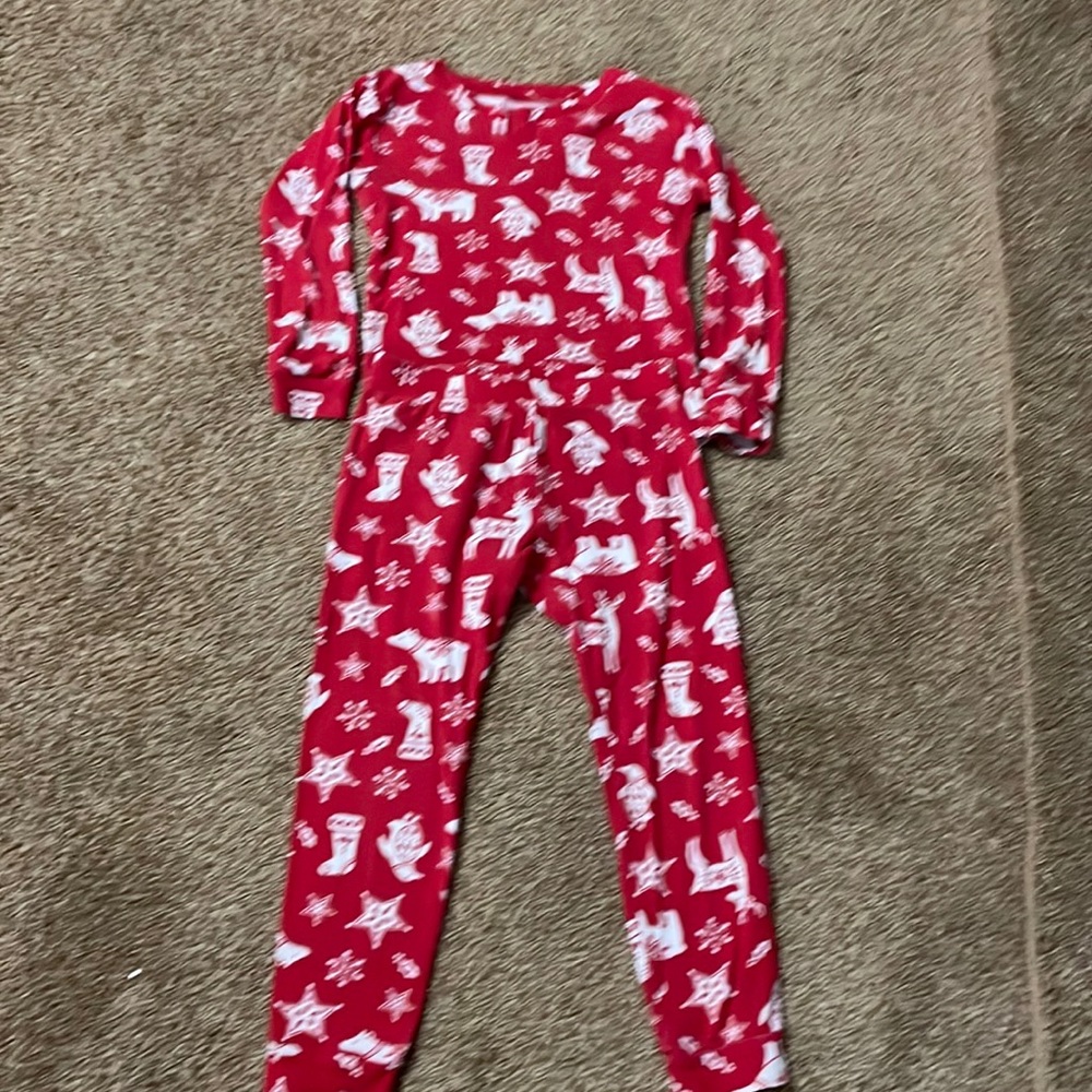 Carter’s red and White Christmas PJs 4T